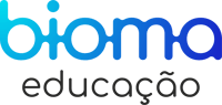 Bioma gradiente fundo claro com assinatura